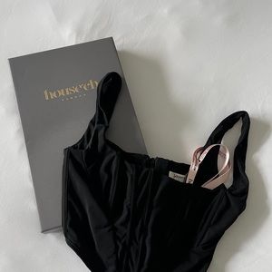 House of CB NINETTA Black Mesh Corset S